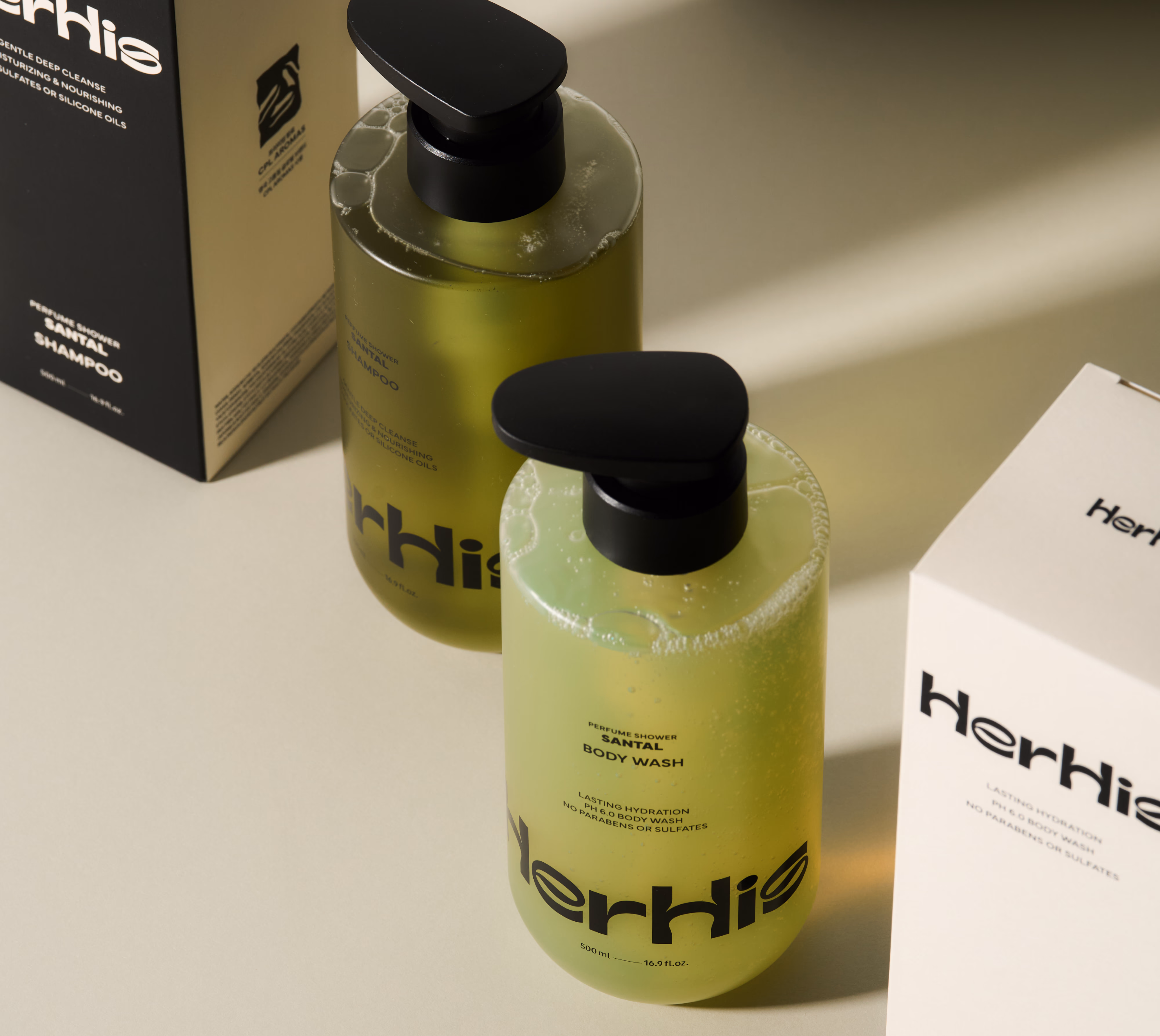 Perfume Shower Santal, shampoo and body wash