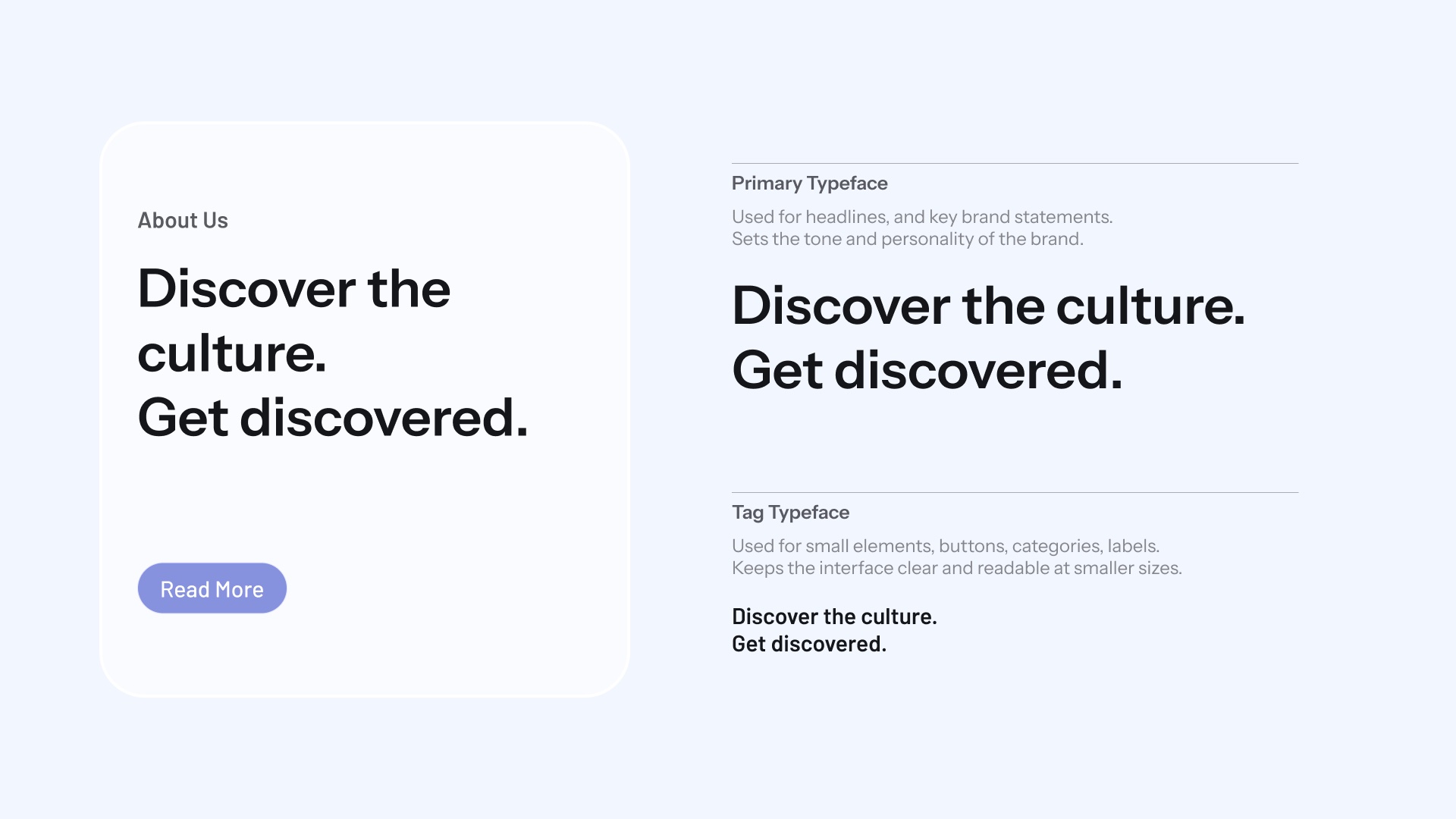 Instrument Sans, open and geometric, sets the tone in headlines and brand statements. Barlow, compact and sturdy, keeps buttons, labels, and categories legible even at small sizes.